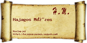 Hajagos Mózes névjegykártya